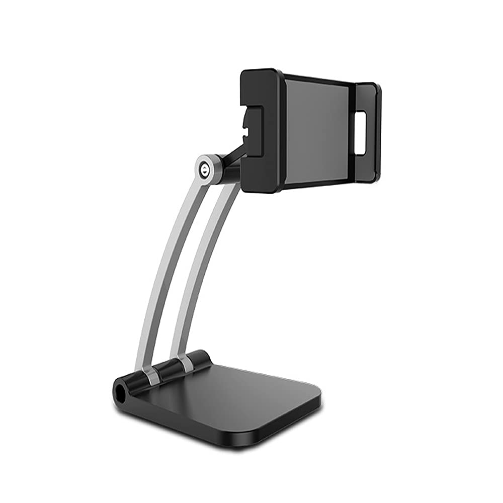 360 Degree Rotating Tablet Stand for Desk, Adjustable Black Holder for Home and Office