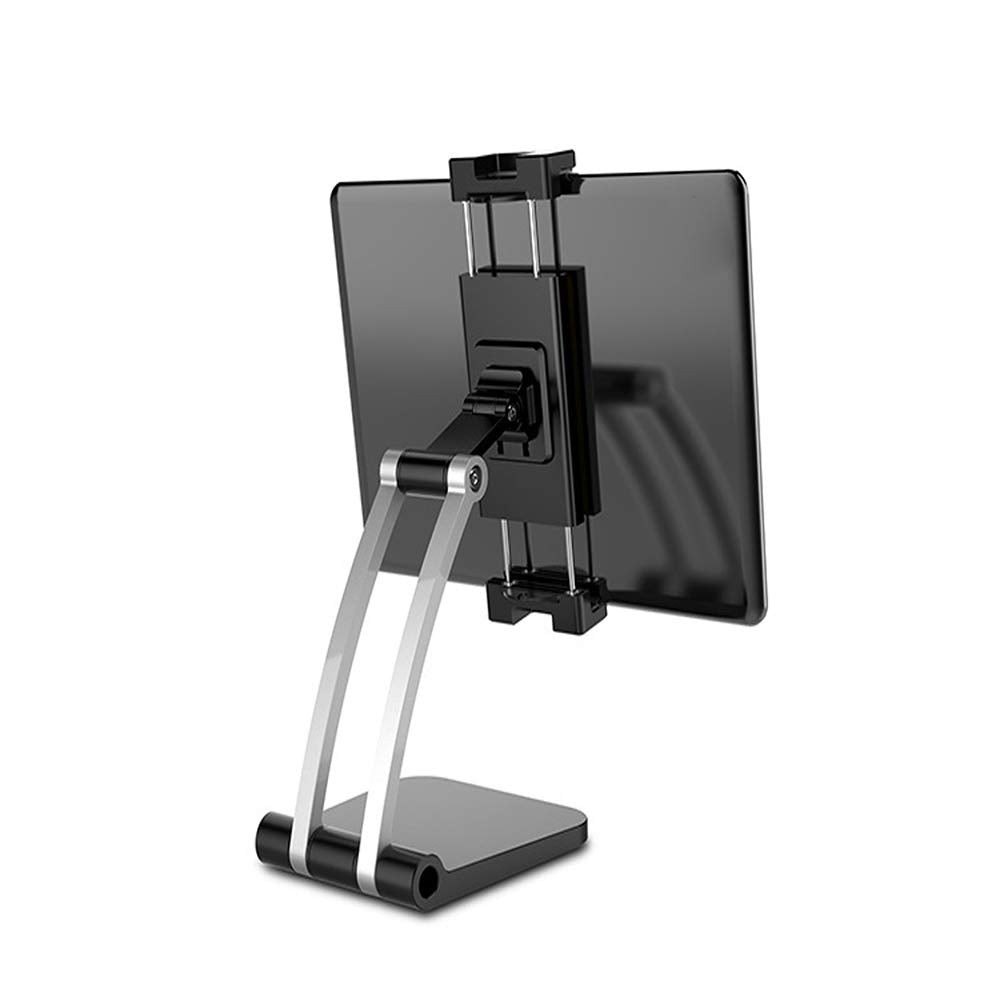 360 Degree Rotating Tablet Stand for Desk, Adjustable Black Holder for Home and Office