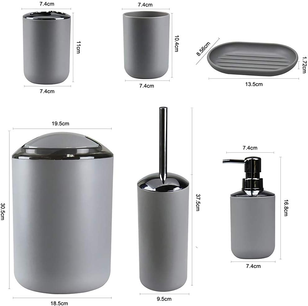 6-Piece Bathroom Accessories Set UAE, Bathroom Storage & Toiletry Set