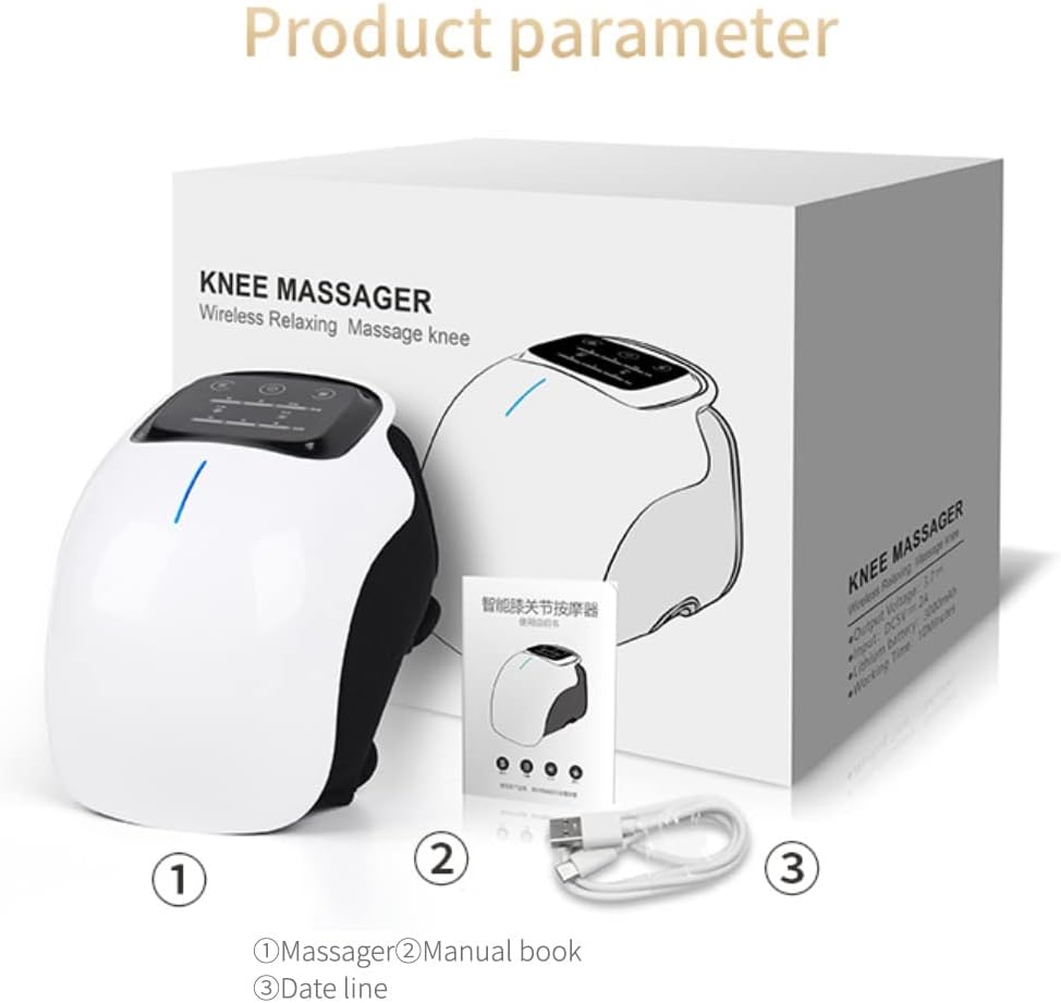 Cordless Vibration Knee Massager with Infrared Heat for Knee Pain Relief and Relaxation