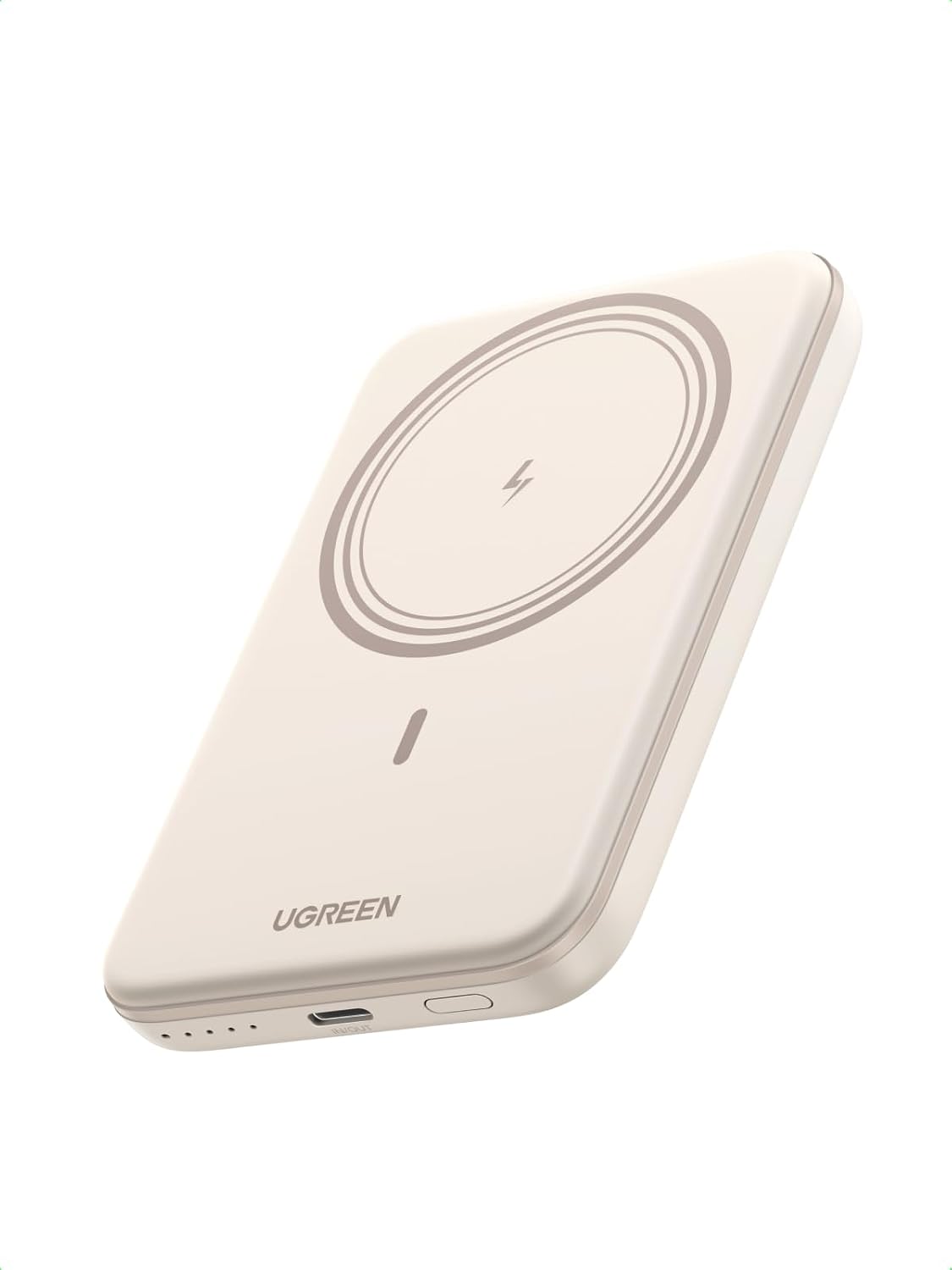 5000mAh Magnetic Wireless Power Bank 7.5W for iPhone – White