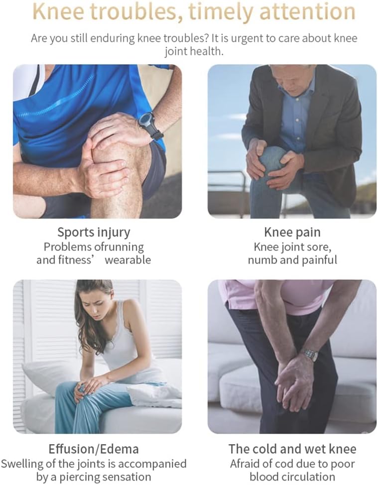 Cordless Vibration Knee Massager with Infrared Heat for Knee Pain Relief and Relaxation