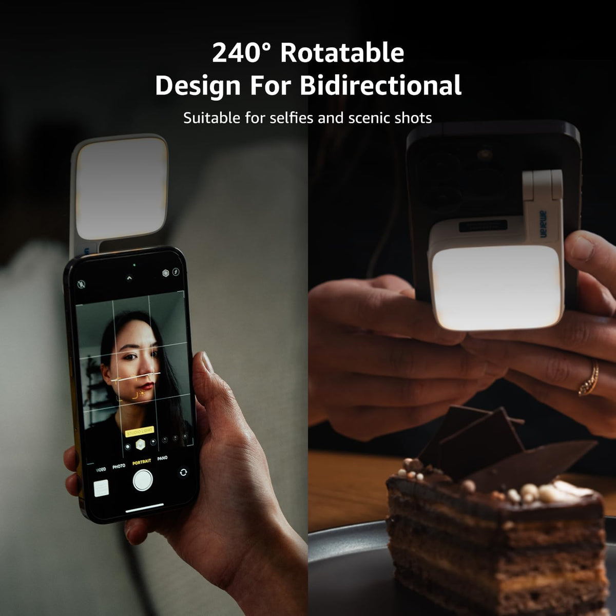 Magnetic Phone Light with Adjustable LED Brightness for Content Creators UAE