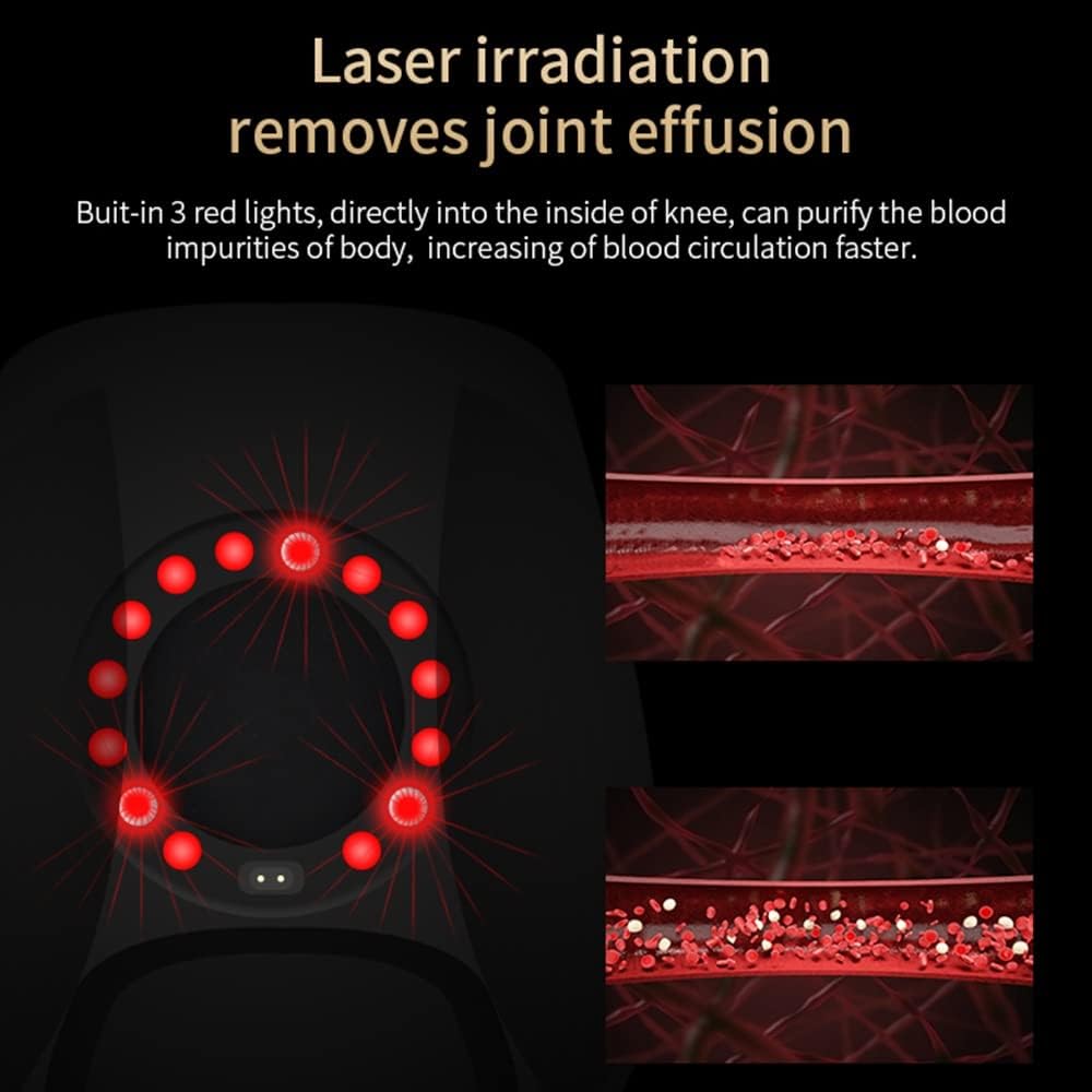 Cordless Vibration Knee Massager with Infrared Heat for Knee Pain Relief and Relaxation