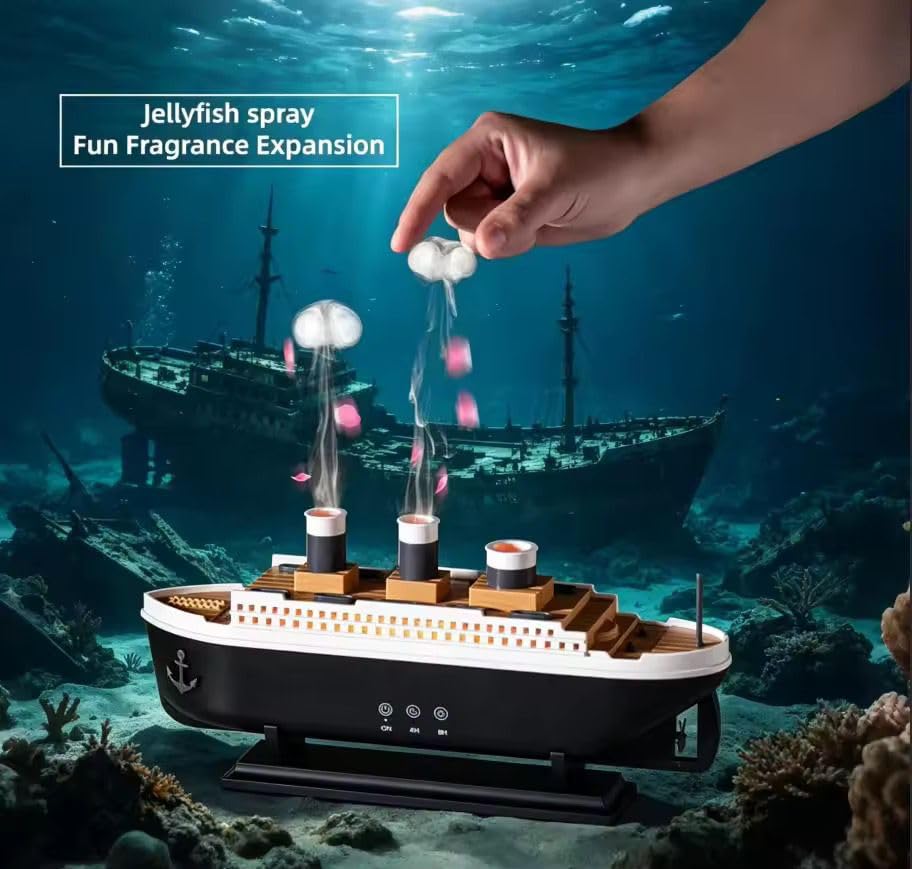 Titanic Steam Ship Design Humidifier Diffuser for Home, UAE