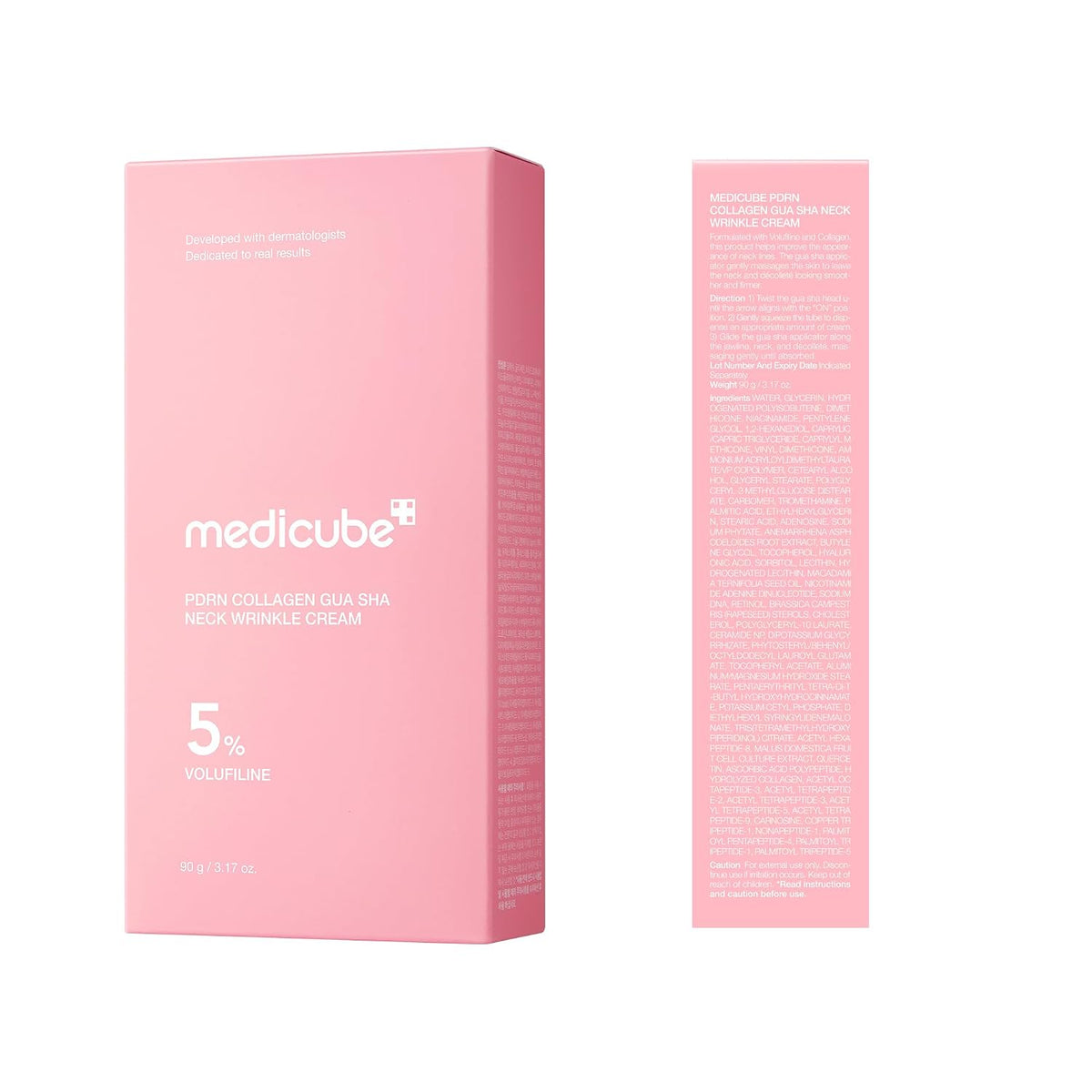 Medicube PDRN Collagen Gua Sha Neck Wrinkle Cream for Firming and Contouring