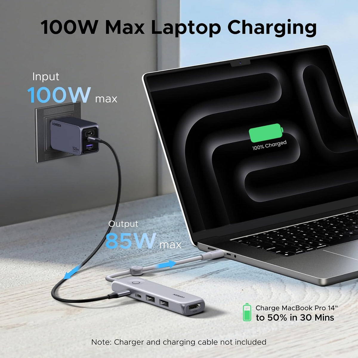 5-in-1 USB-C Hub with 4K HDMI, 85W Charging and 10Gbps Data Transfer UAE