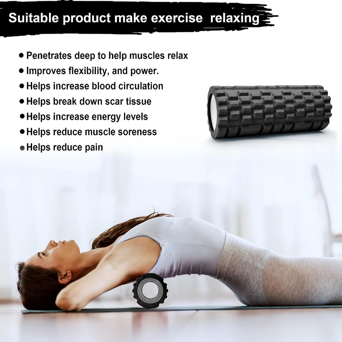 Foam Roller for Muscle Massage, Yoga, Physiotherapy and Stretching in UAE