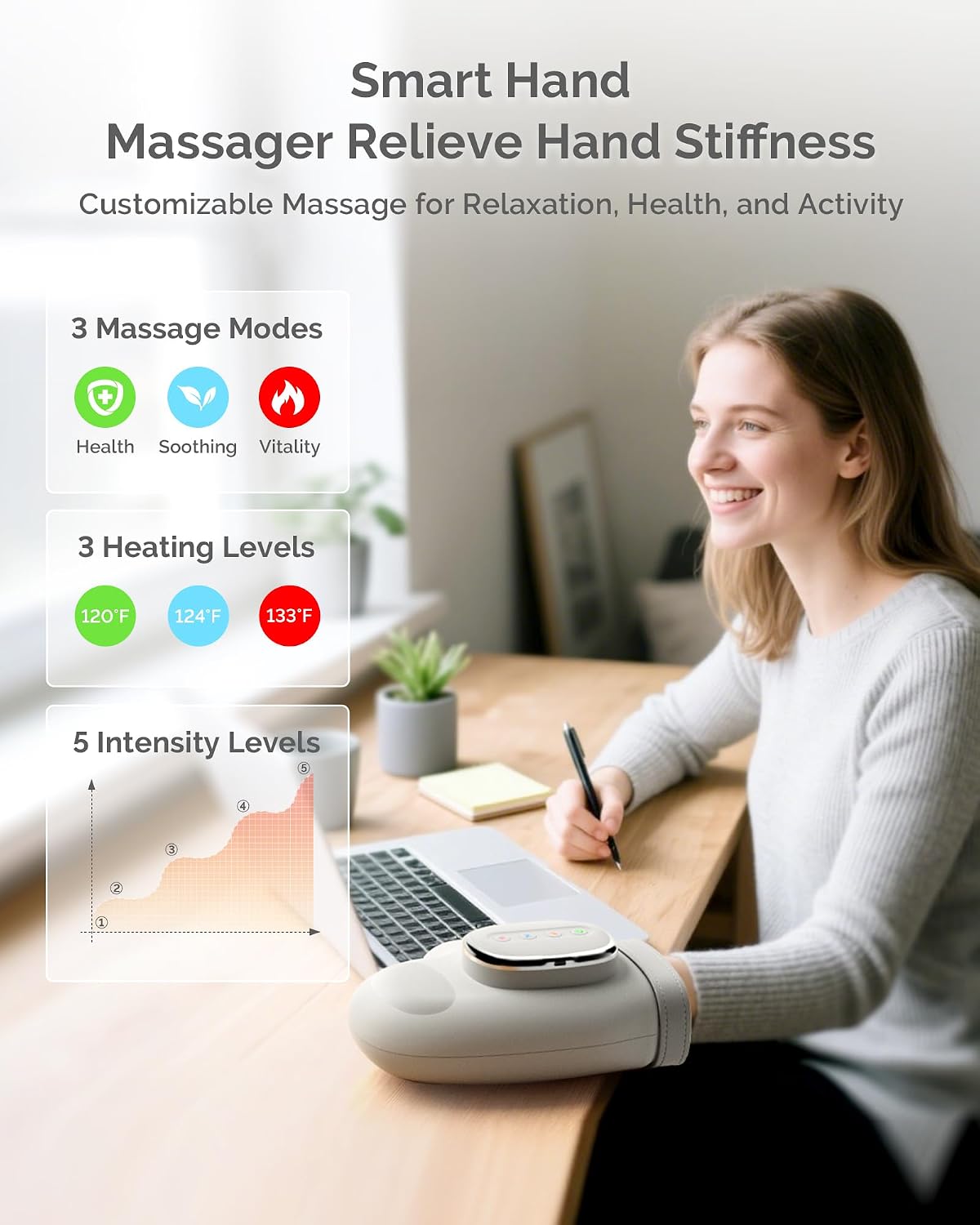 Intelligent Hand Massager with Heat Compression for Pain Relief in UAE