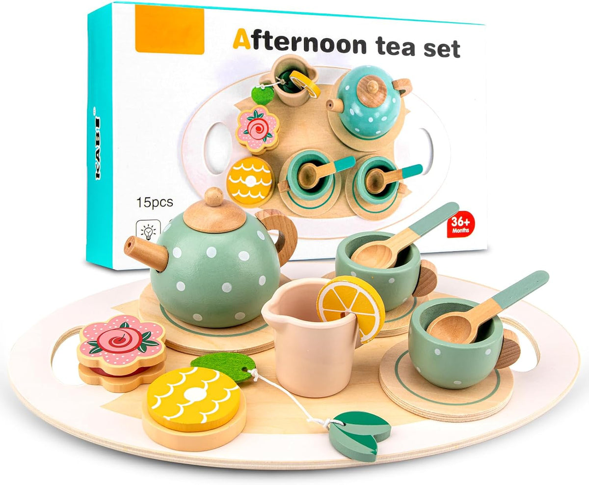 Kids Tea Party Toy Set with Teapot, Cups & Pretend Play Kitchen Accessories UAE