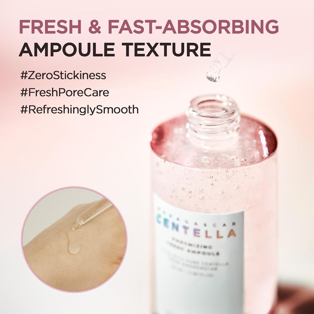 Madagascar Centella Poremizing Fresh Ampoule 100ml Pink Korean Skincare for Pores