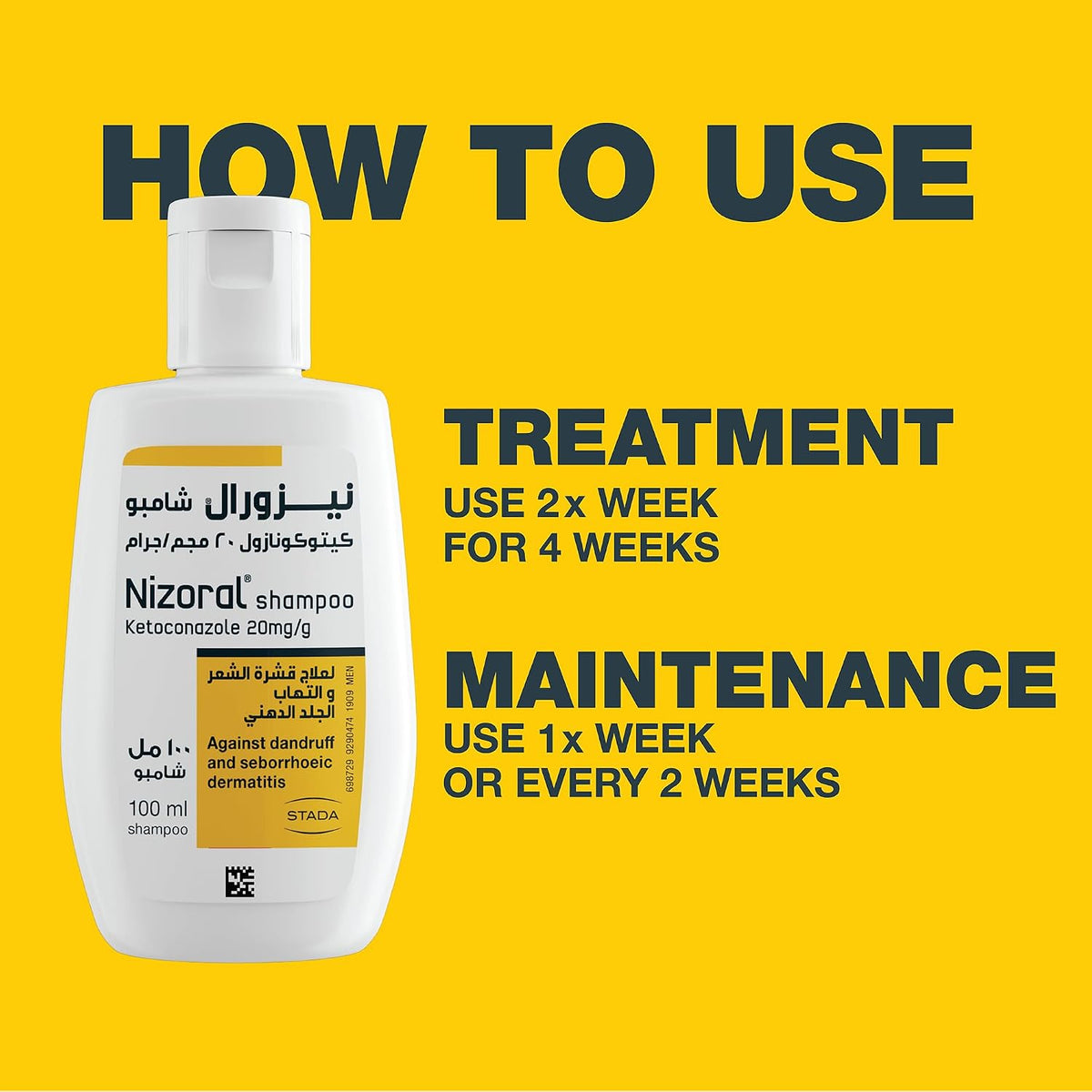 Anti-Dandruff Shampoo 100ml for Itchy Scalp and Dandruff Treatment UAE
