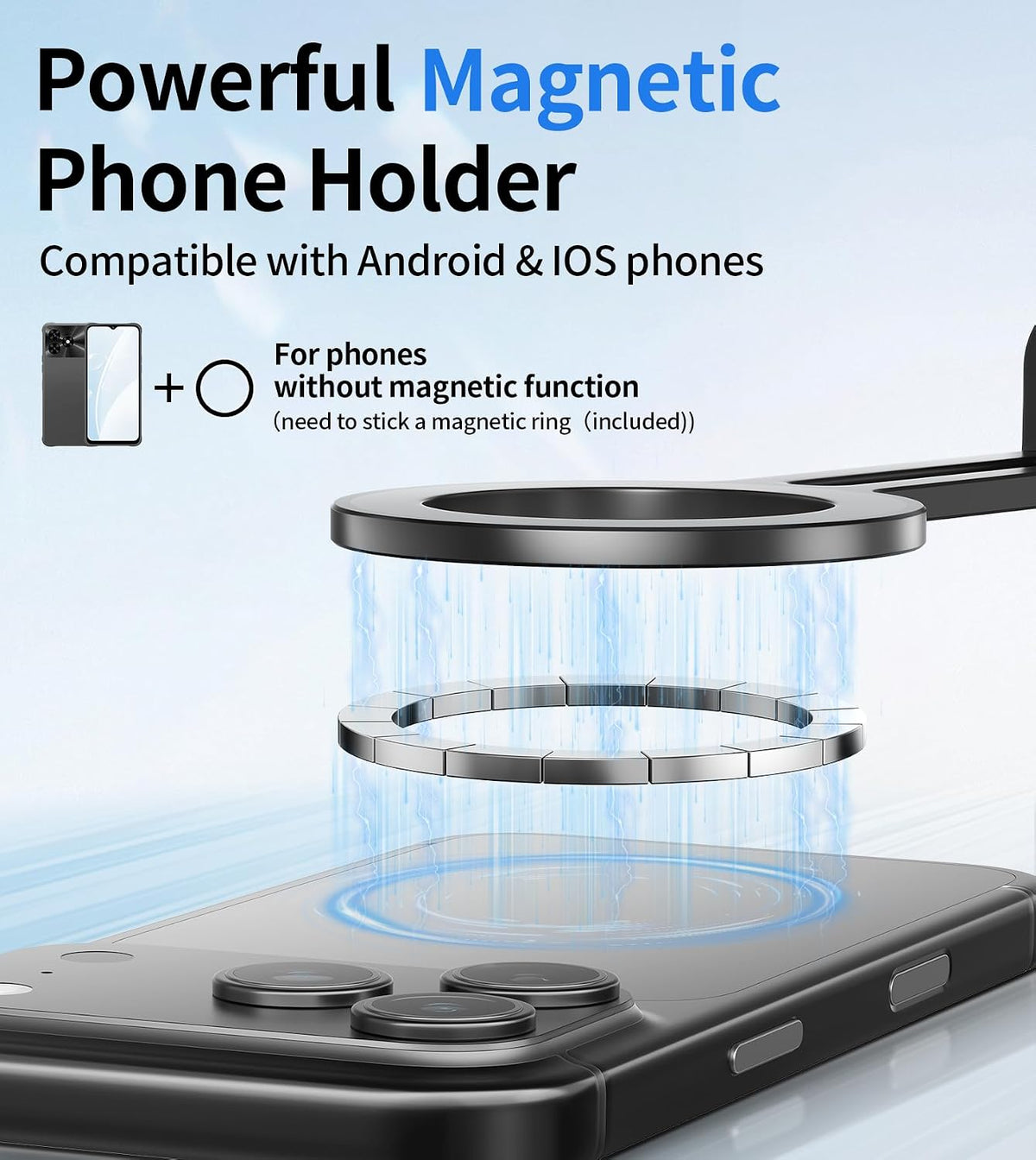 173cm Magnetic Phone Tripod Stand with Remote for Travel, Vlogging and Video Recording UAE