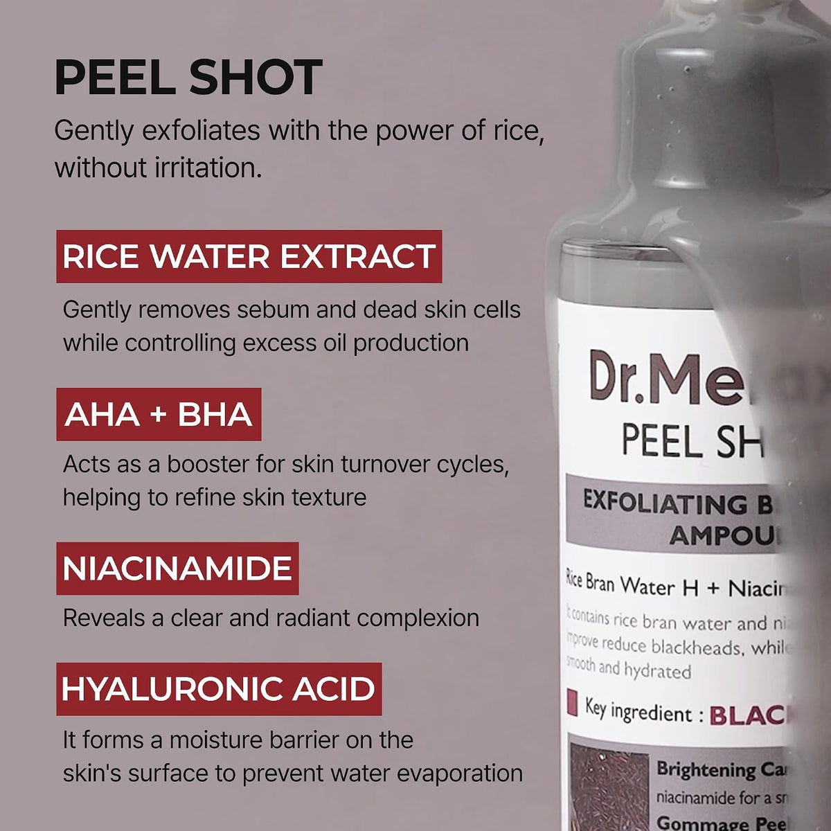 Dr. Melaxin Peel Shot Gomage Ampoule for Pores, Blackheads and Exfoliation UAE