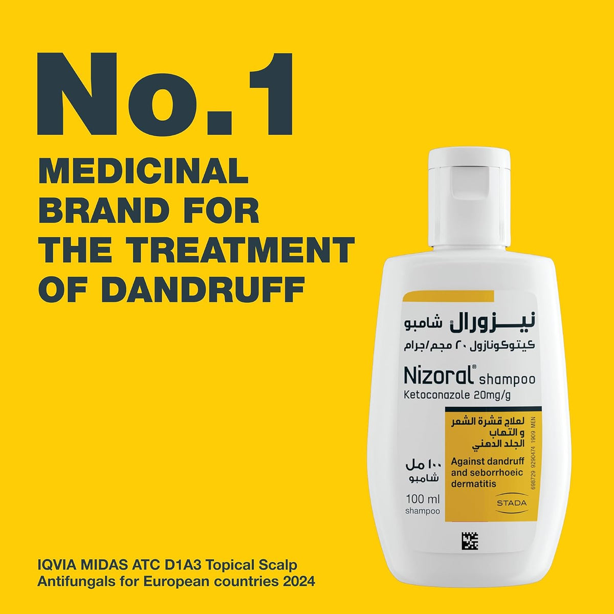 Anti-Dandruff Shampoo 100ml for Itchy Scalp and Dandruff Treatment UAE