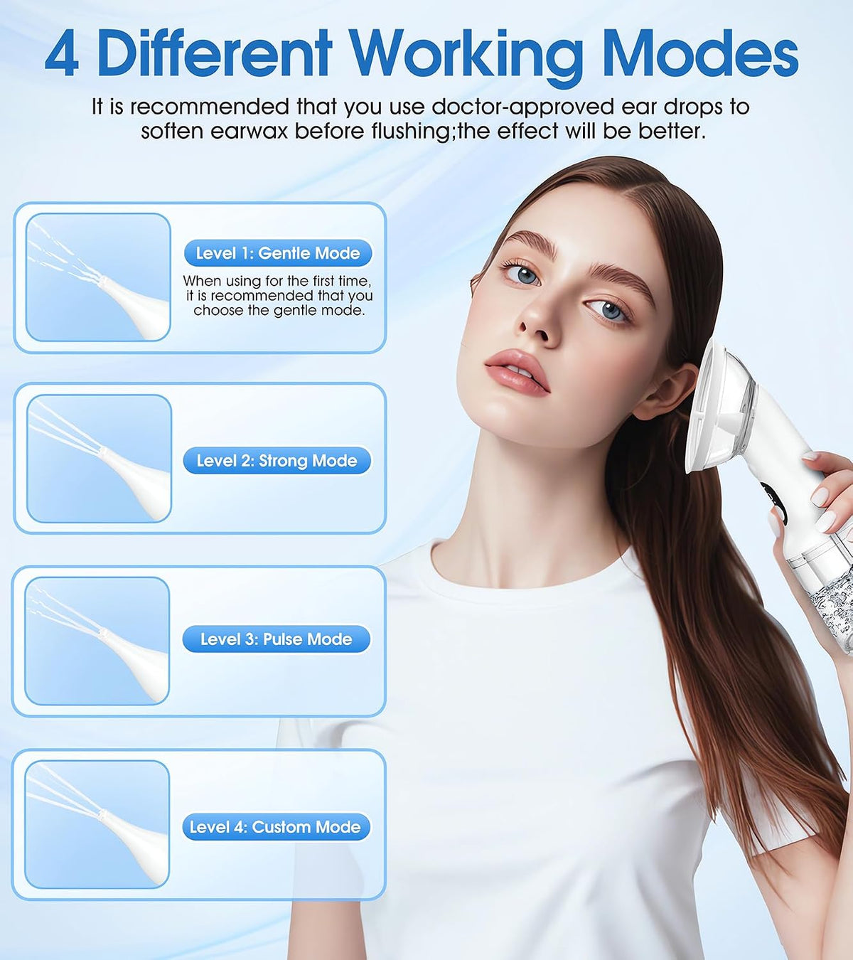 USB Electric Water Ear Cleaner – Waterproof Ear Irrigator for Adults in UAE