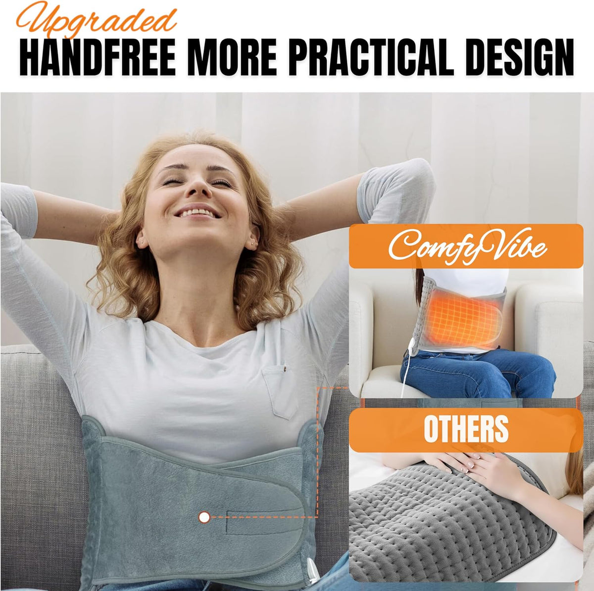 Electric Heating Belt for Period Pain Relief, Back Pain, Cramps and Waist Comfort UAE