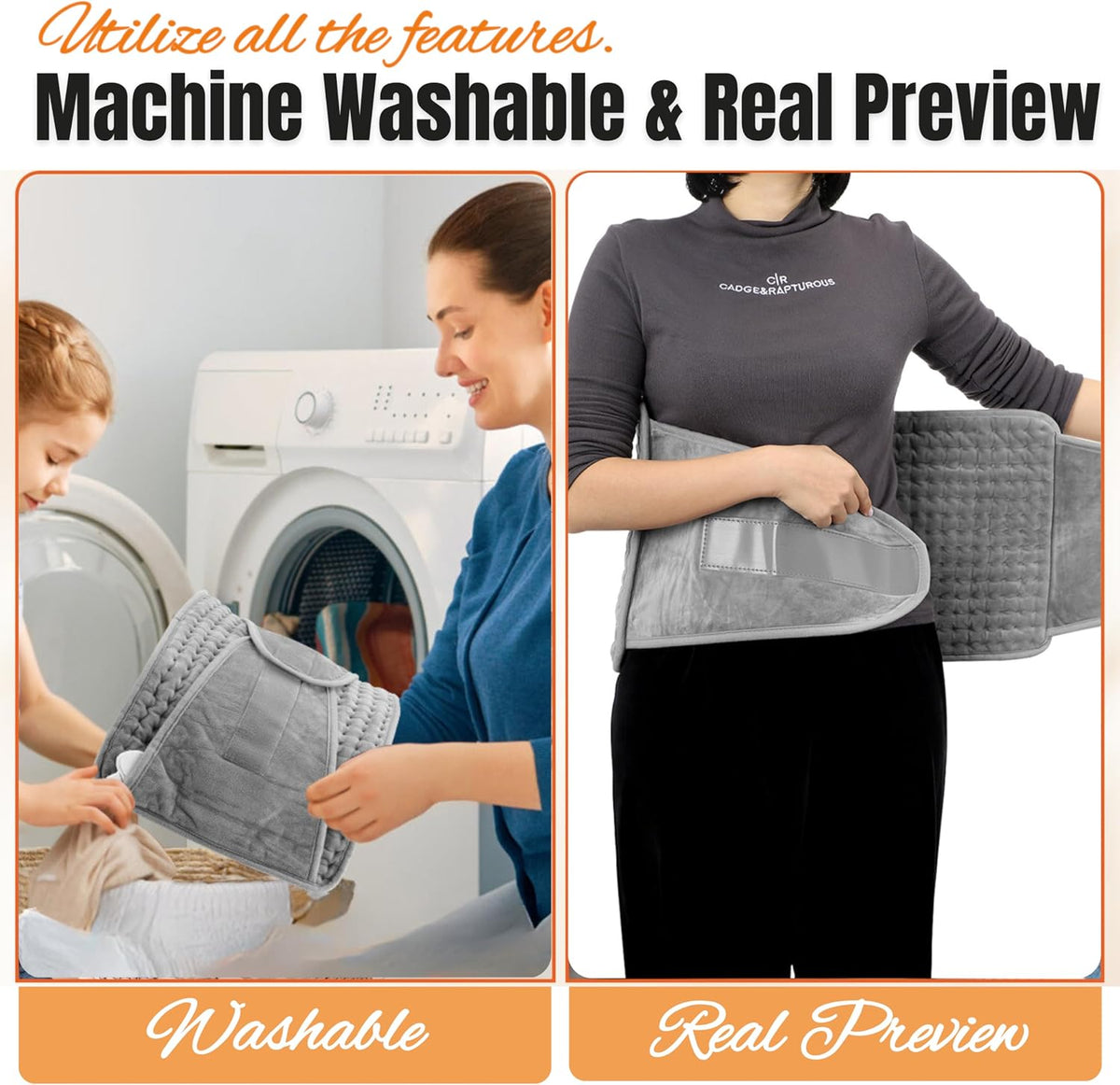 Electric Heating Belt for Period Pain Relief, Back Pain, Cramps and Waist Comfort UAE