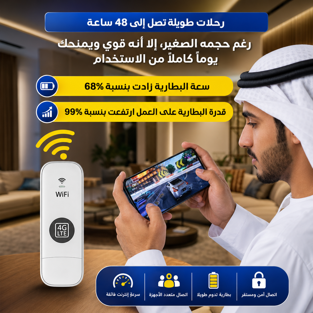 High-speed portable Wi-Fi that supports all networks, free for life.