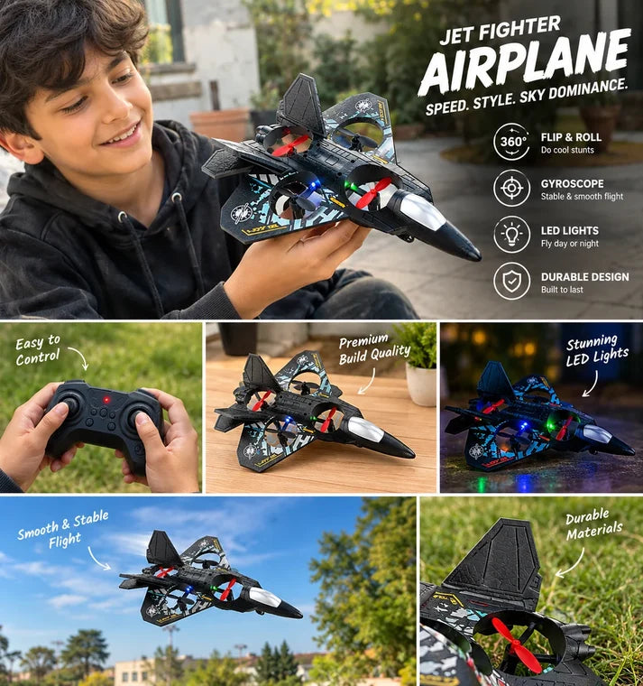 L0712 Fighter-Shaped RC Quadcopter – 360° Stunts