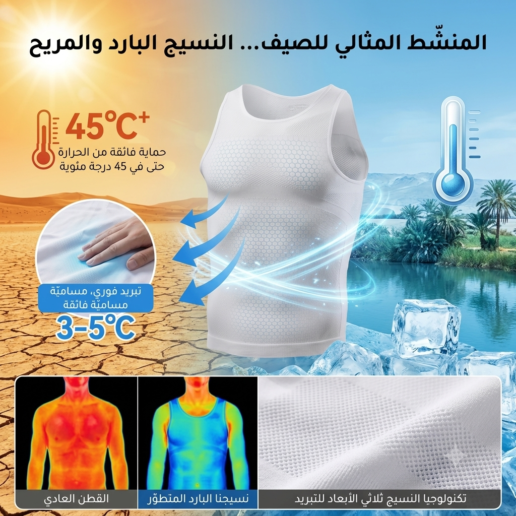 Men's corset vest made of cool-touch fabric