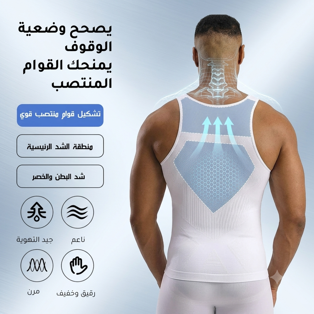 Men's corset vest made of cool-touch fabric
