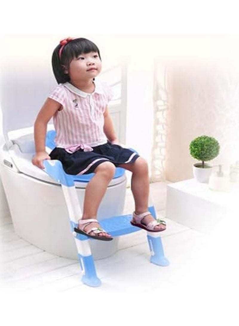 Kids Toilet Seat Potty Chair with Adjustable Ladder Safe Toilet Training