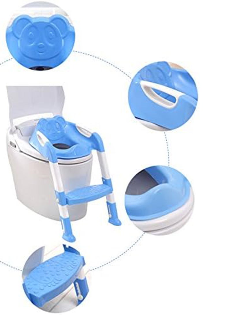 Kids Toilet Seat Potty Chair with Adjustable Ladder Safe Toilet Training