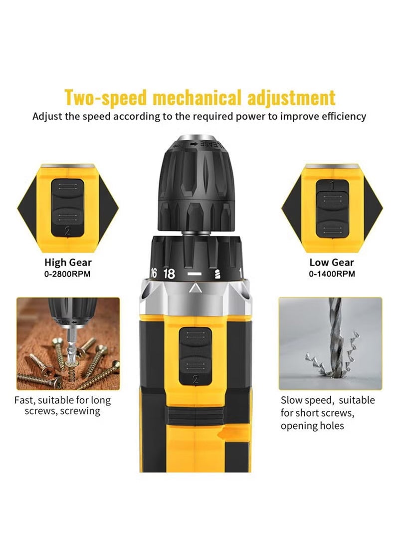 48V Cordless Drill Kit with 2 Batteries, Fast Charger & 56 Accessories UAE