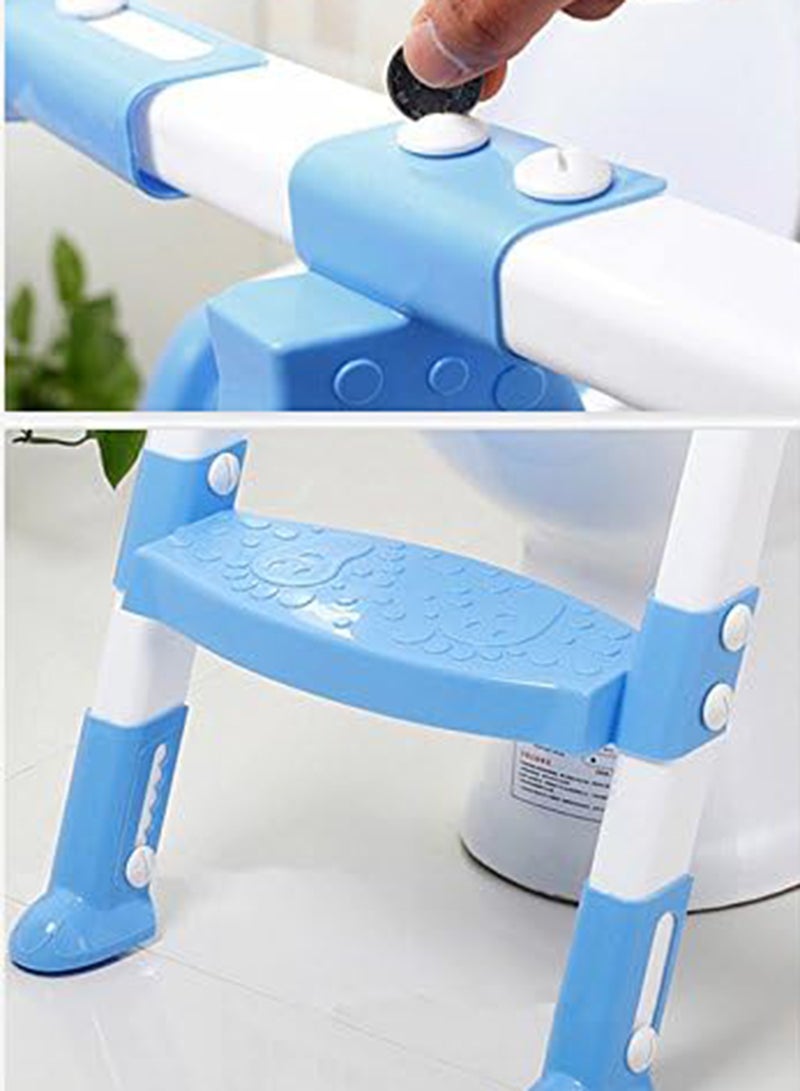 Kids Toilet Seat Potty Chair with Adjustable Ladder Safe Toilet Training
