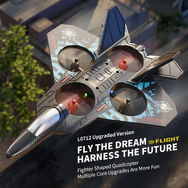 L0712 Fighter-Shaped RC Quadcopter – 360° Stunts